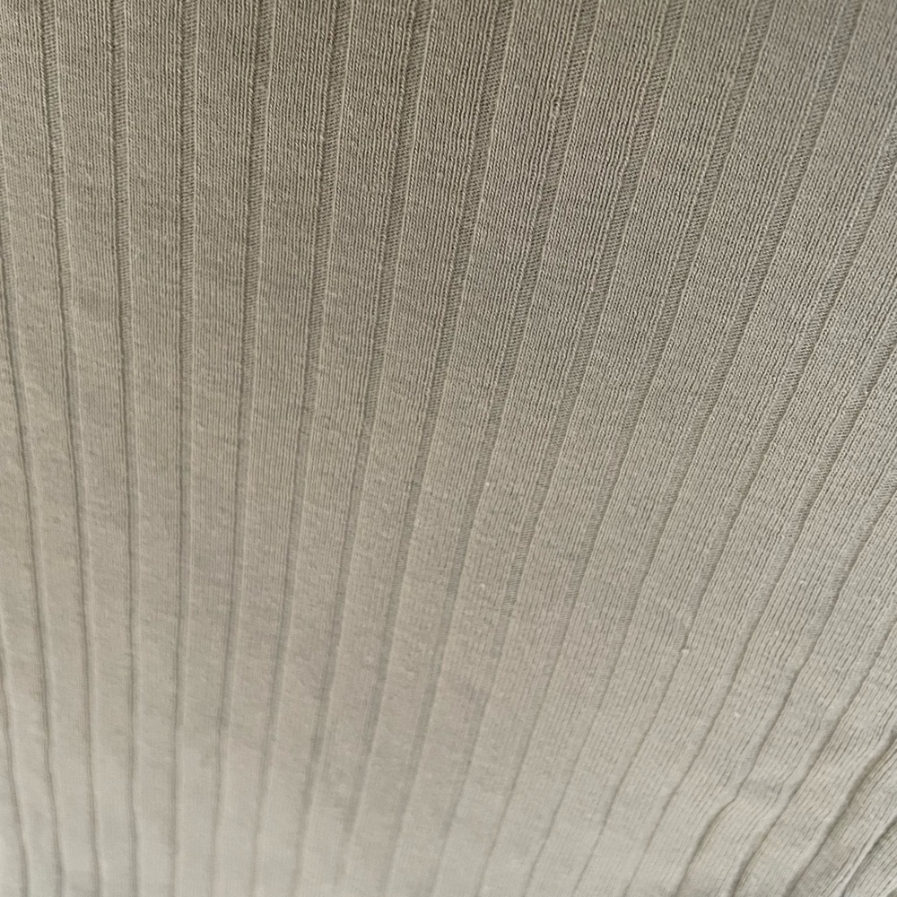 Topshop Ribbed Green Khaki Crop Top - Picture 5 of 5